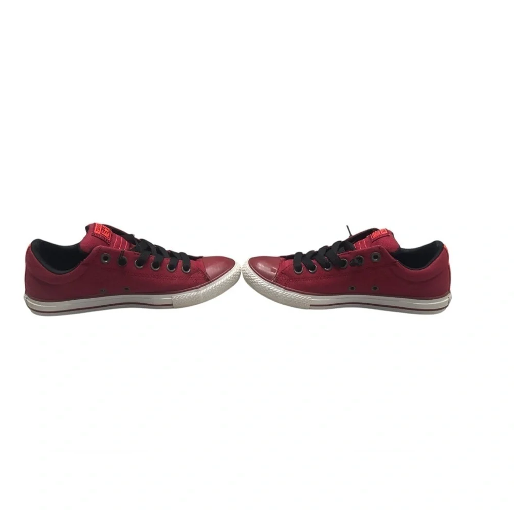 Kid’s Red Converse Leather Low Top Slip-On Sneakers: Size 5